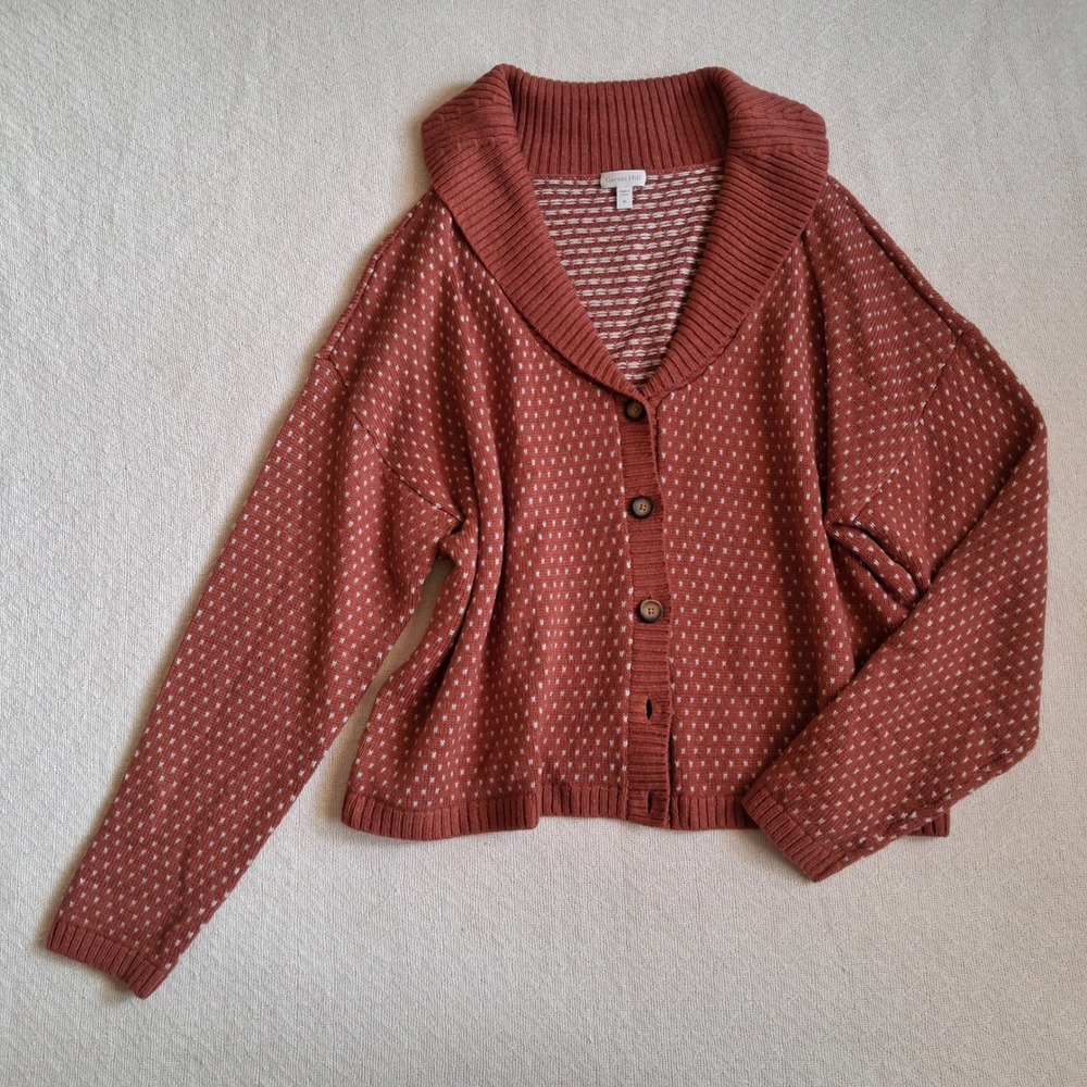garnet hill linen & wool renee cardigan xl grandma core old money Nordic fall